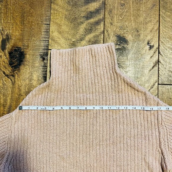 Wilfred Merino Wool Blush Pink Turtleneck Oversized Sweater, Size XS - Picture 7 of 11